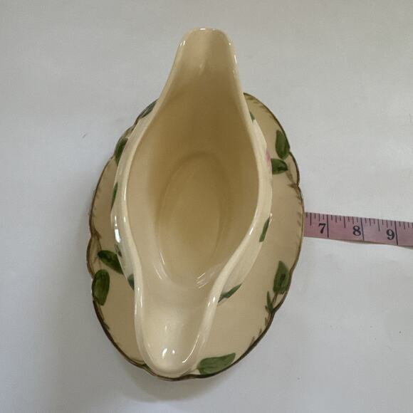 Vintage Franciscan Desert Rose Gravy Boat Attached Base Plate TV STAMP - Picture 6 of 9